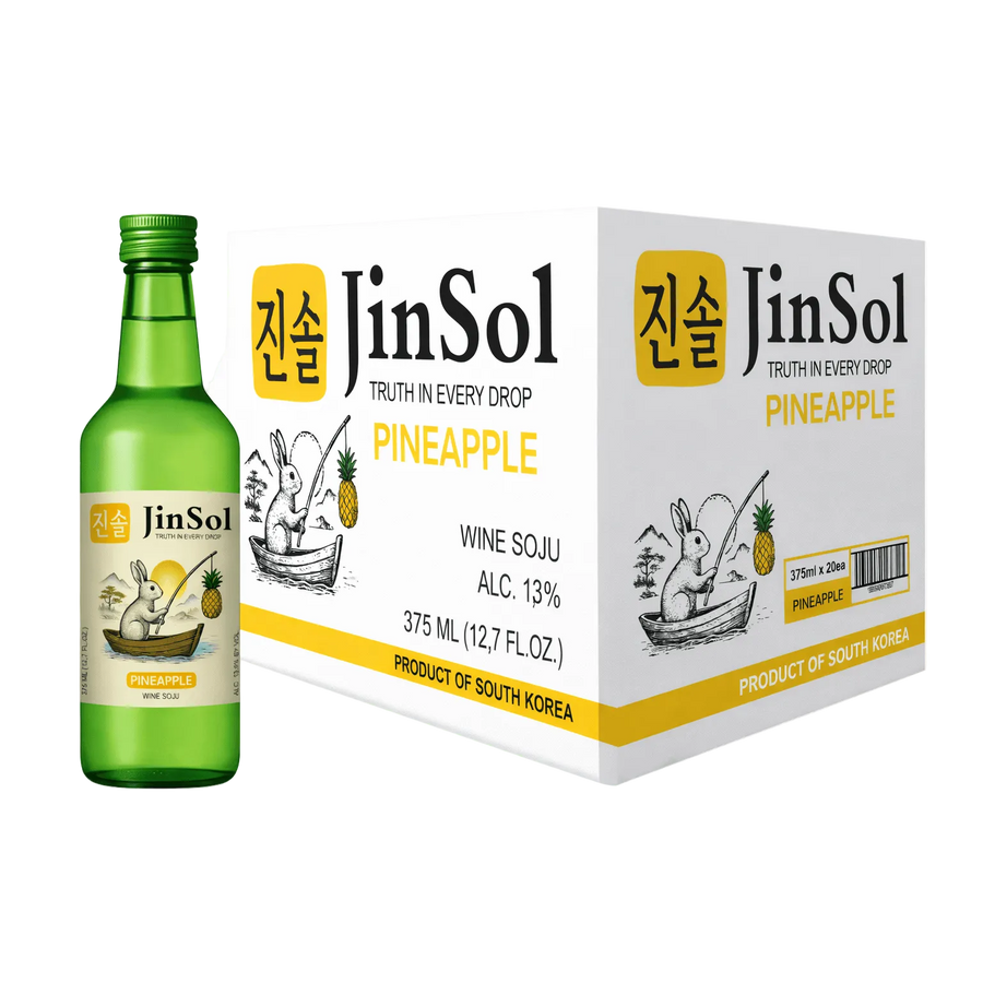 JinSol PINEAPPLE Korean Soju, 375 mL