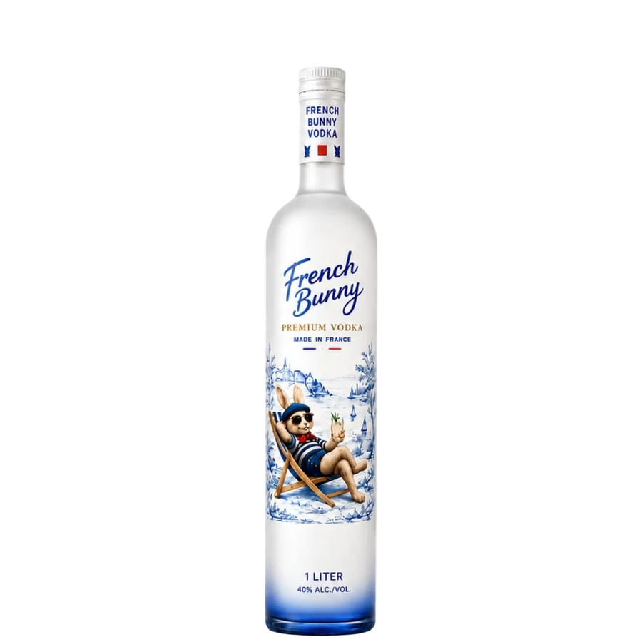 Vodka, French Bunny, Imported, Premium Vodka, Made In France 1L, 40%