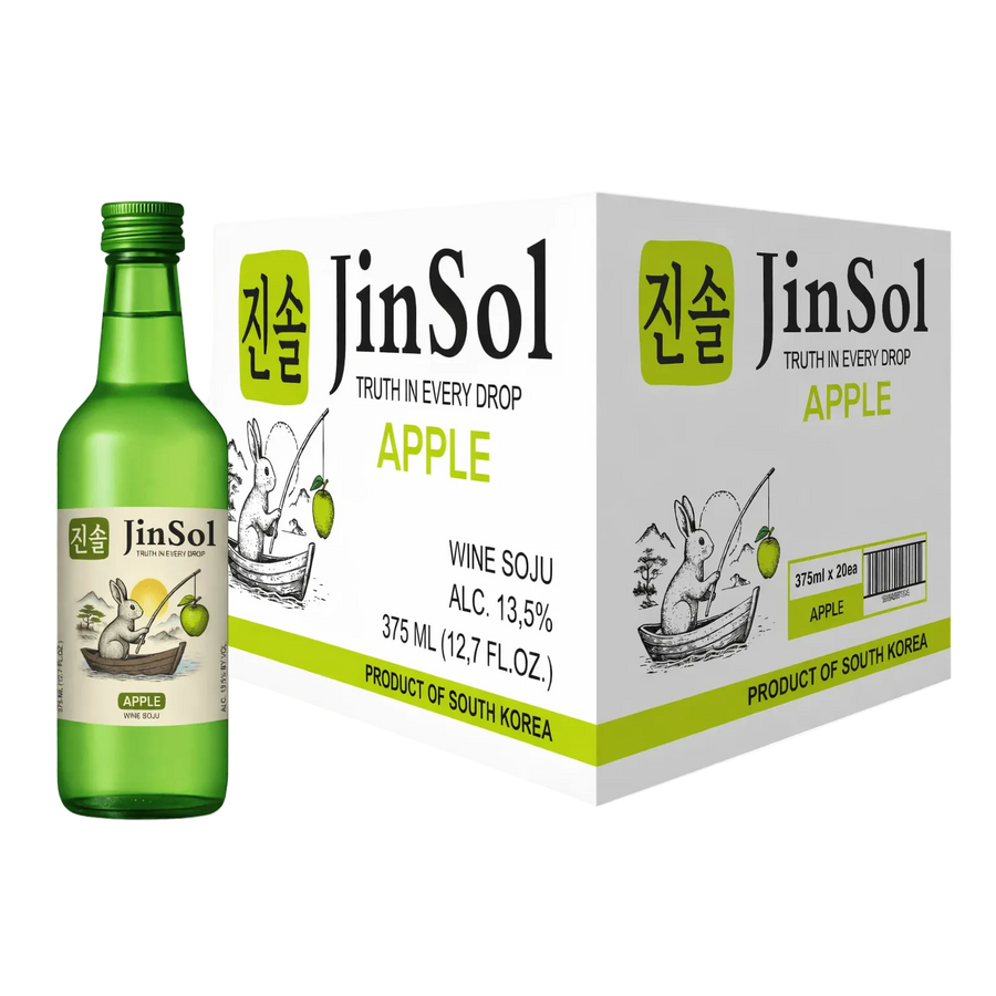 JinSol APPLE Korean Soju, 375 mL