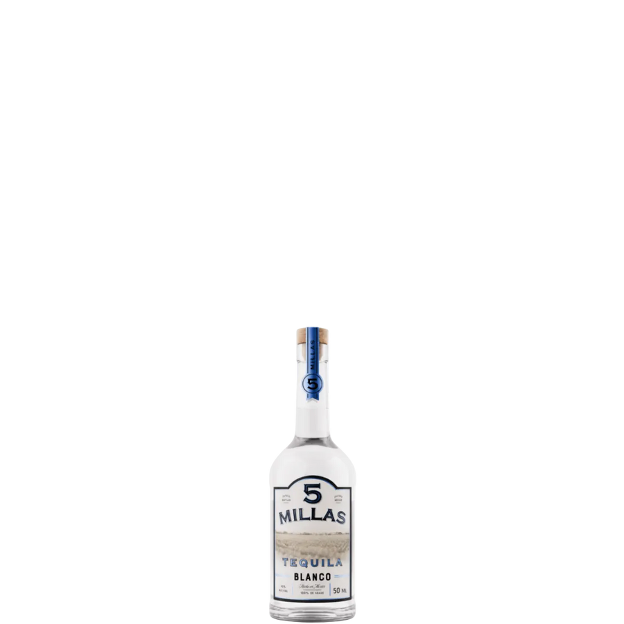 Tequila 5 Millas, 100% Agave, Blanco, 50 mL , 40% - Terra Global Beverages
