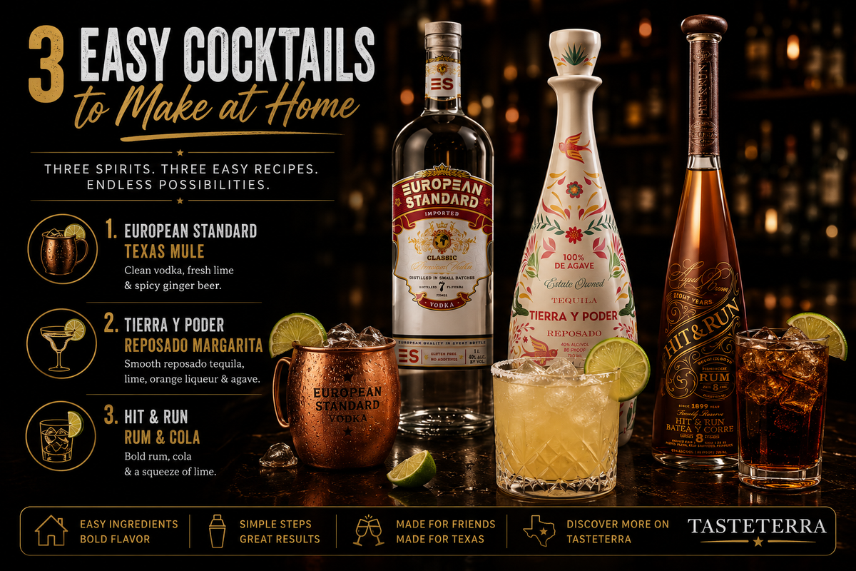 3 Easy Cocktails to Make at Home