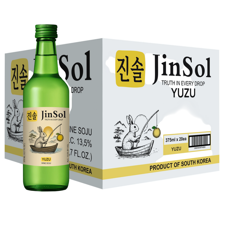 JinSol Yuzu Korean Soju, 375 mL
