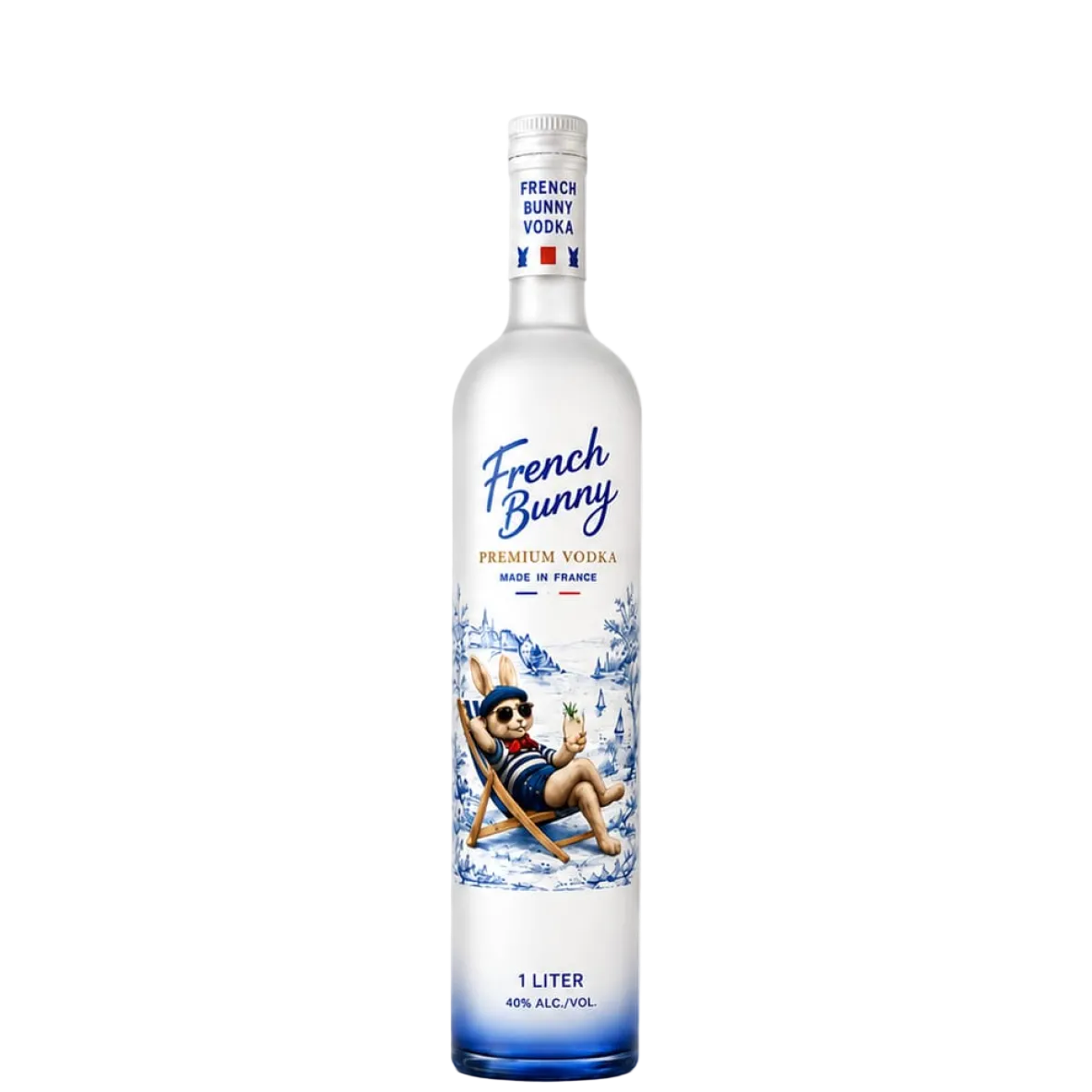 Vodka, French Bunny, Imported, Premium Vodka, Made In France 1L, 40%