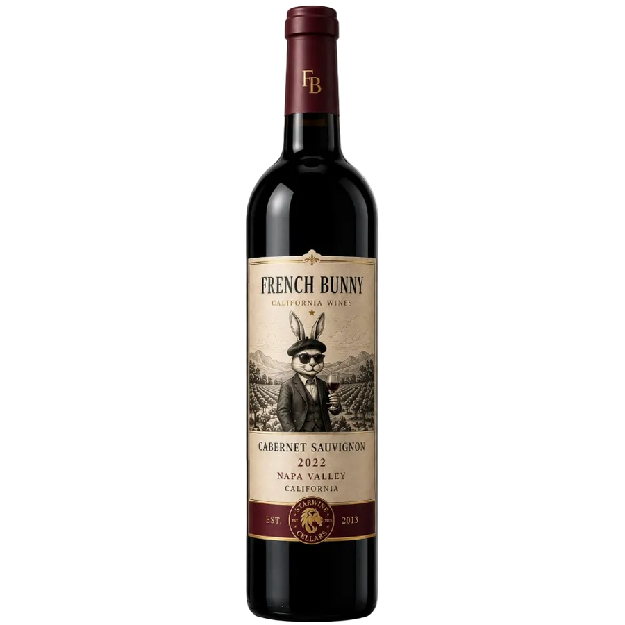California Wine, French Bunny, Cabernet Sauvignon 2022, Napa Valley, California  750 mL ,  XX %