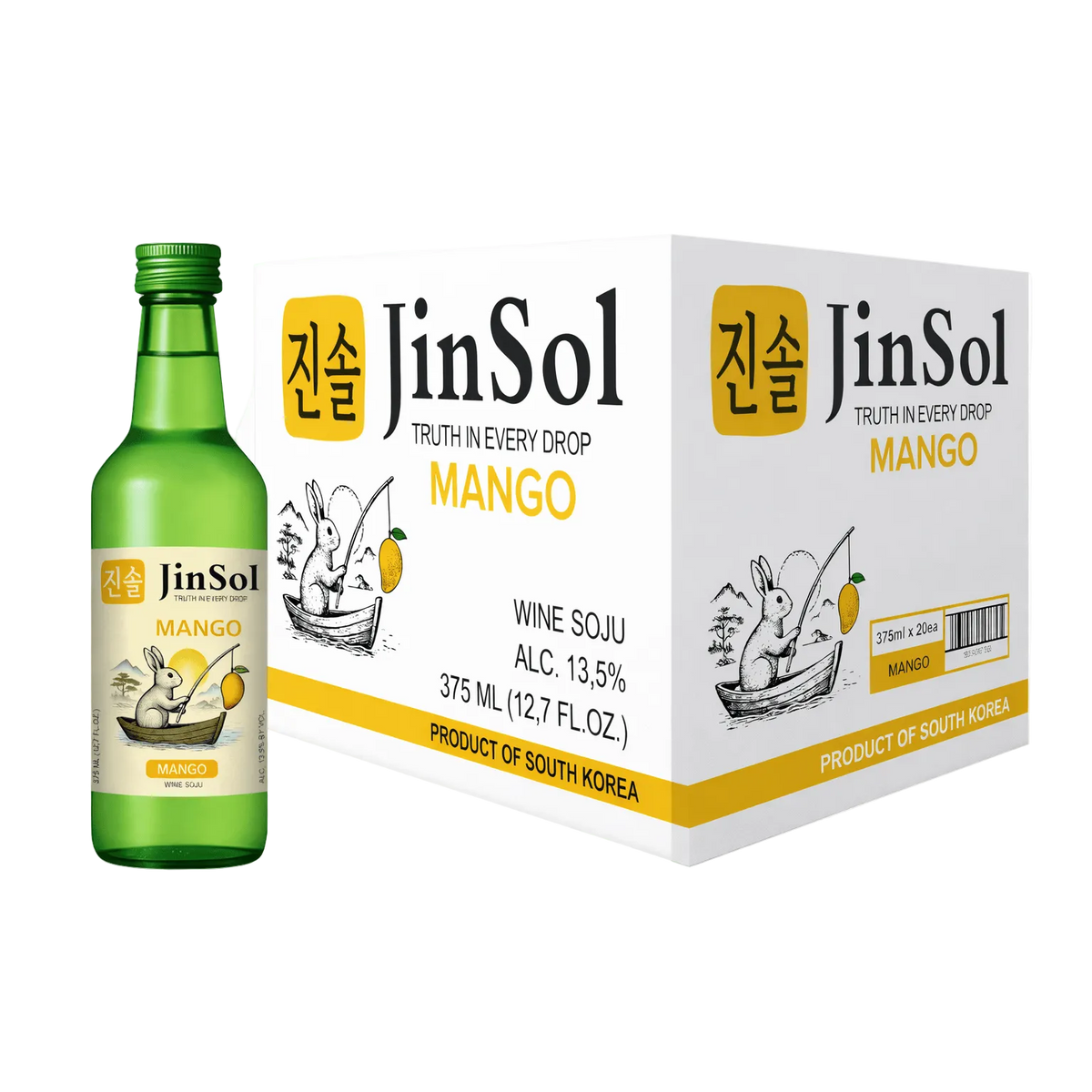 JinSol MANGO Korean Soju, 375 mL