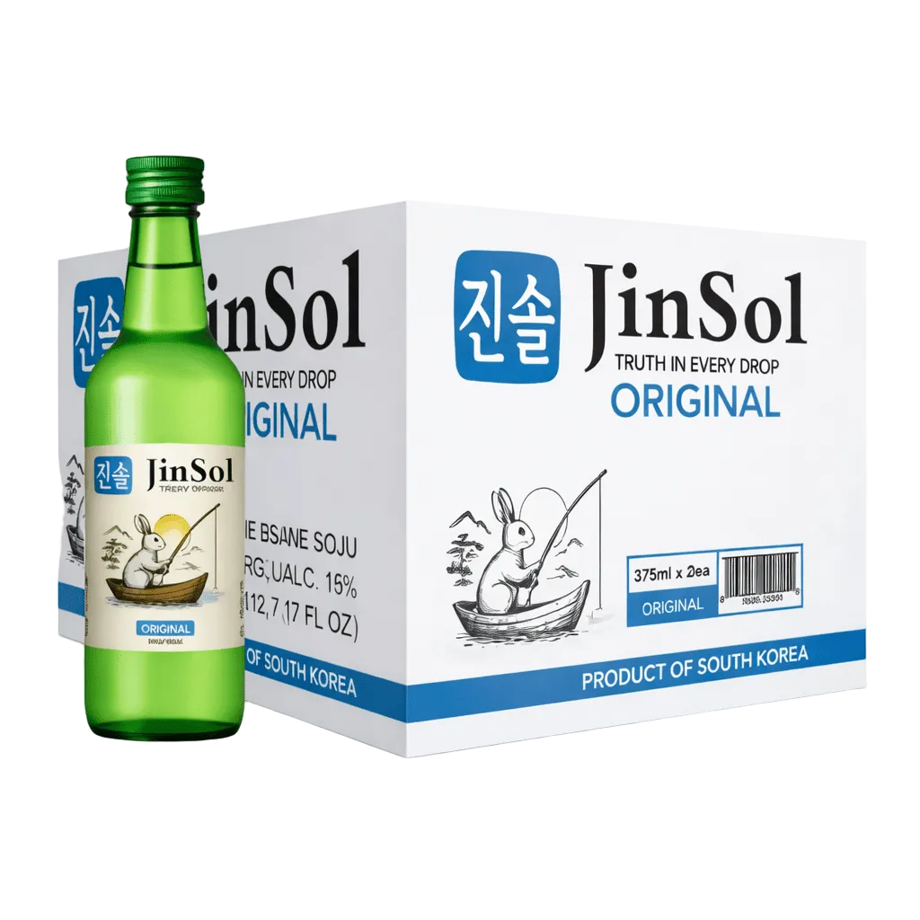 JINSOL, Original Wine Soju, Korea, Pack 20, 375 mL, 16% ABV - Terra Global Beverages