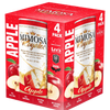 Mimosa Royale Apple Pack 4 , mix of different Muscat Wines, blended with only the best 100% Natural Crisp Red Apples Juice, 355 mL, 9% ABV - Terra Global Beverages