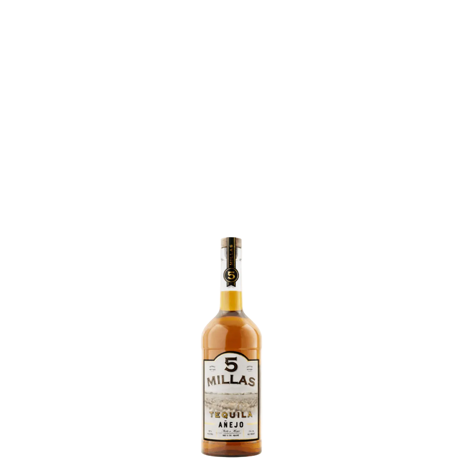 Tequila 5 Millas, 100% Agave, Anejo, 50 mL 40% - Terra Global Beverages