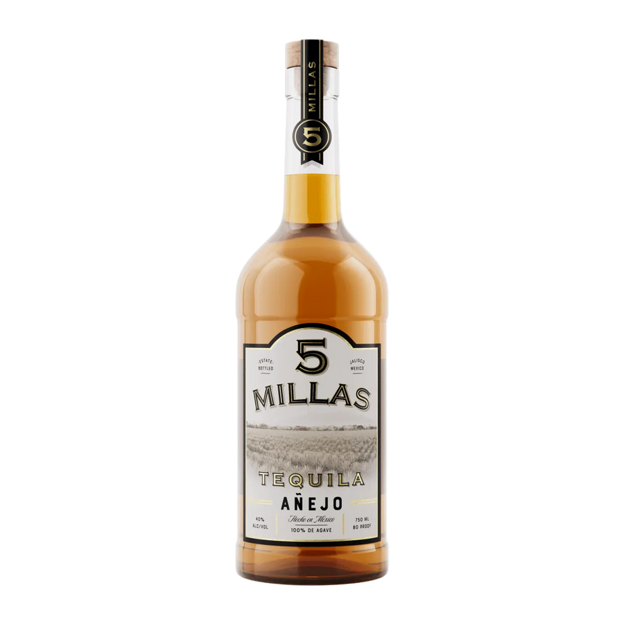Tequila 5 Millas, 100% Agave, Anejo, 750 mL 40% - Terra Global Beverages