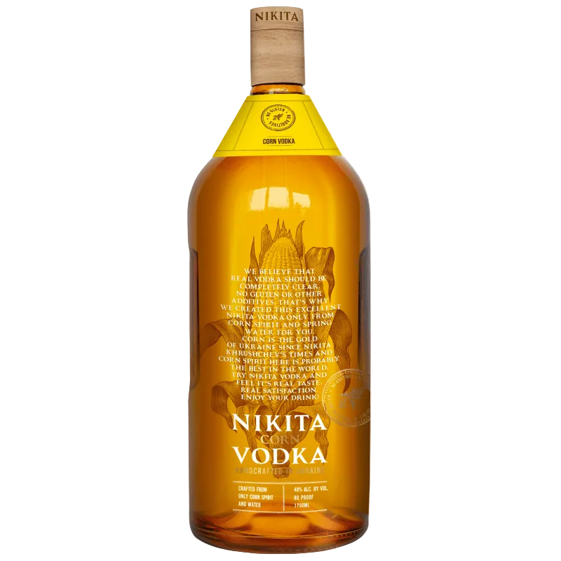 Vodka , Nikita , Corn , Handcrafted in Ukraine, Classic Vodka , 1.75 L, 40% - Terra Global Beverages